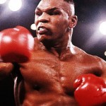 Boxer Mike Tyson in action